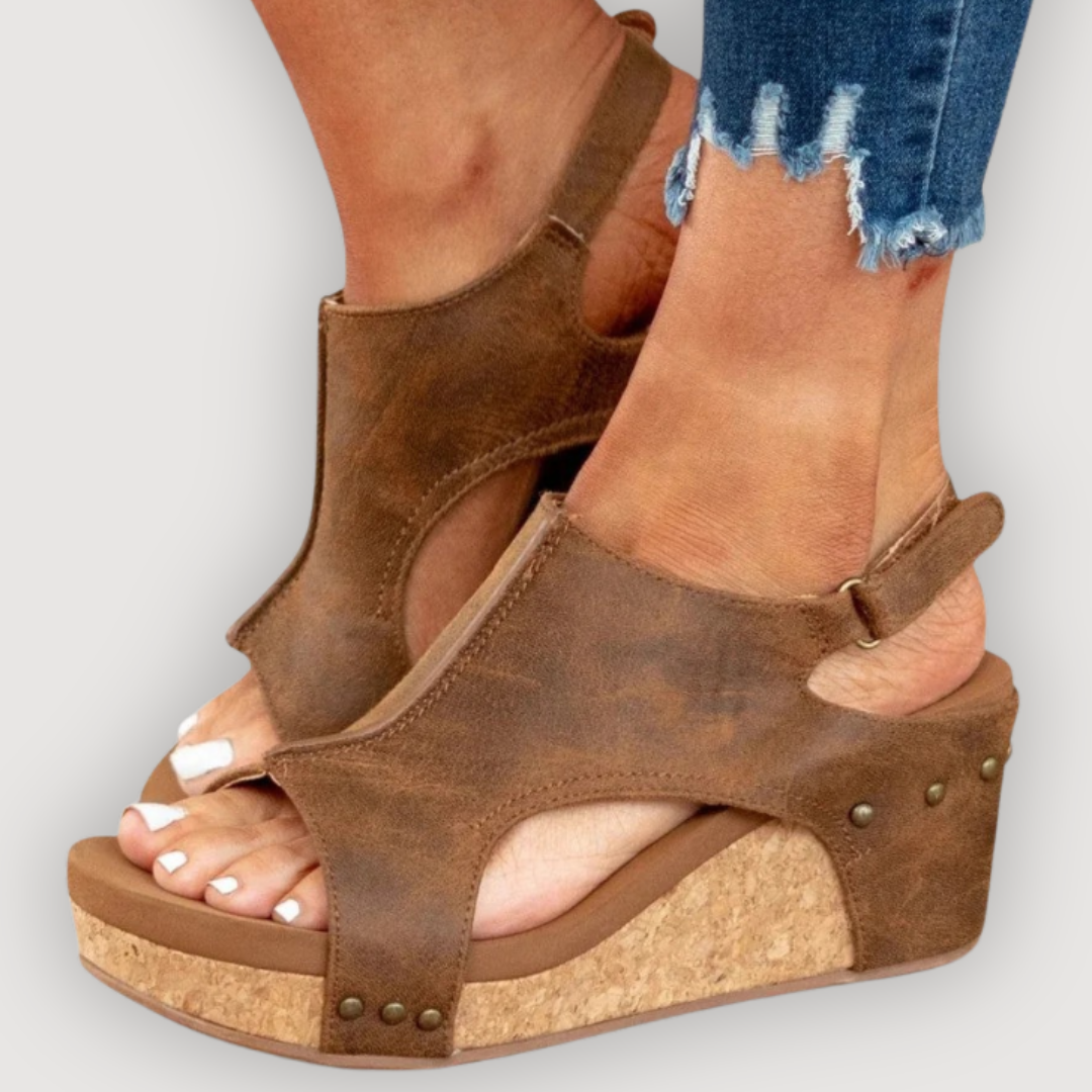 Isabelle | Elegant Comfort Wedge Sandals