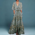 Marielle™ - Elegant Floral Wrap Dress