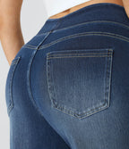 Ivy High Waisted Pockets Baggy Wide Leg Washed Casual Jeans