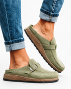 The Everyday Suede Buckle Mule