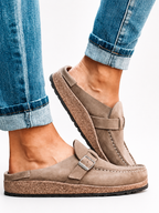 The Everyday Suede Buckle Mule