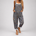 Charcoal Bloom Relaxed Jumpsuit