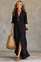Soline | Relaxed V-Neck Maxi Dress