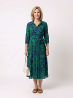Celeste | Polished Midi Dress With Adjustable Waist