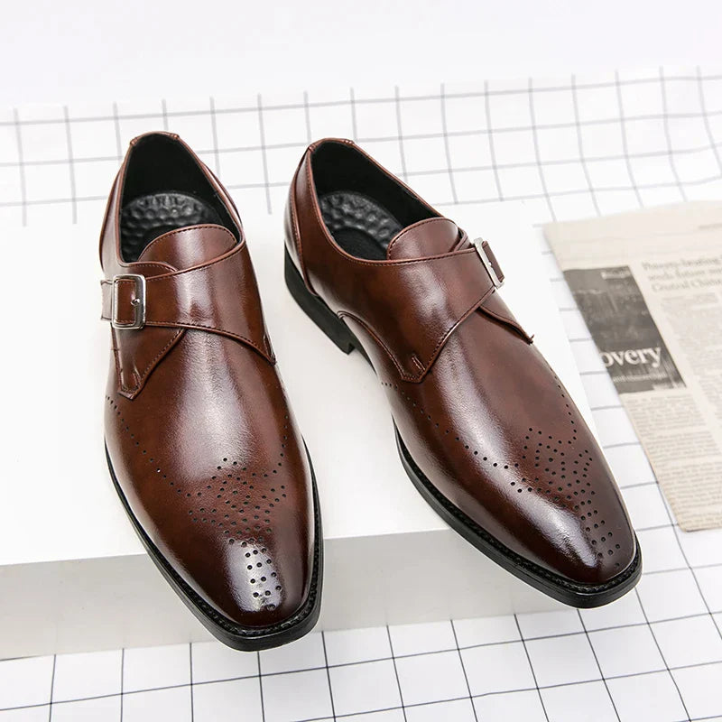 David | Elegant Dress Shoes with a Strap