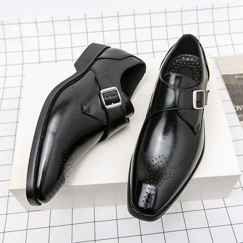 David | Elegant Dress Shoes with a Strap
