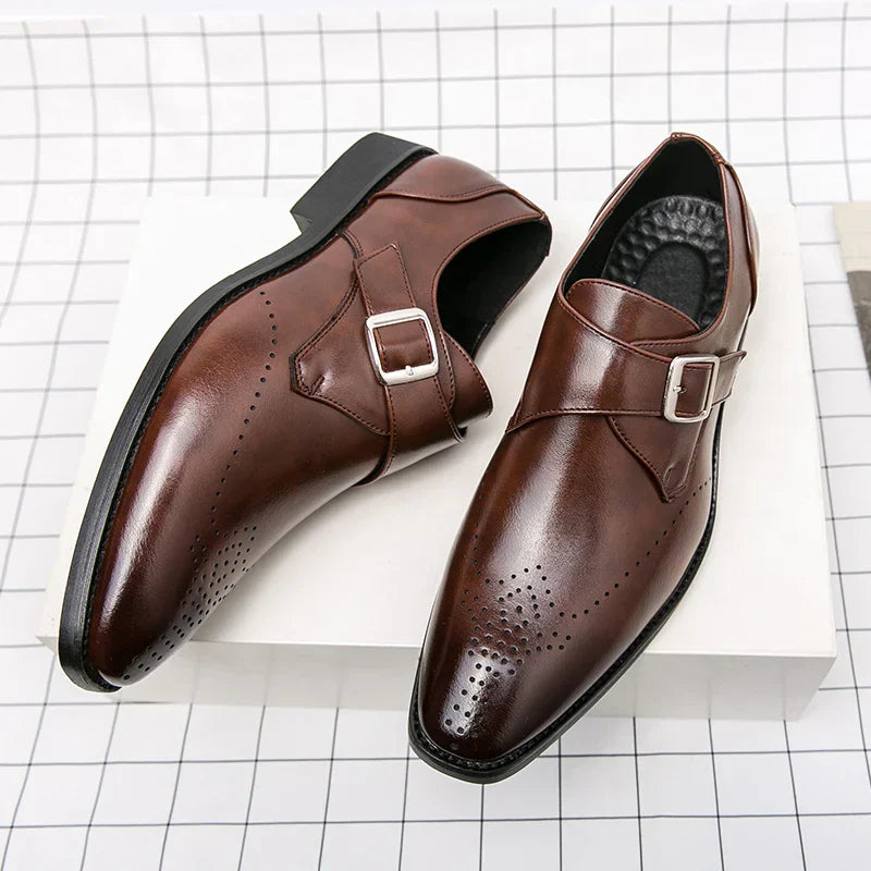 David | Elegant Dress Shoes with a Strap
