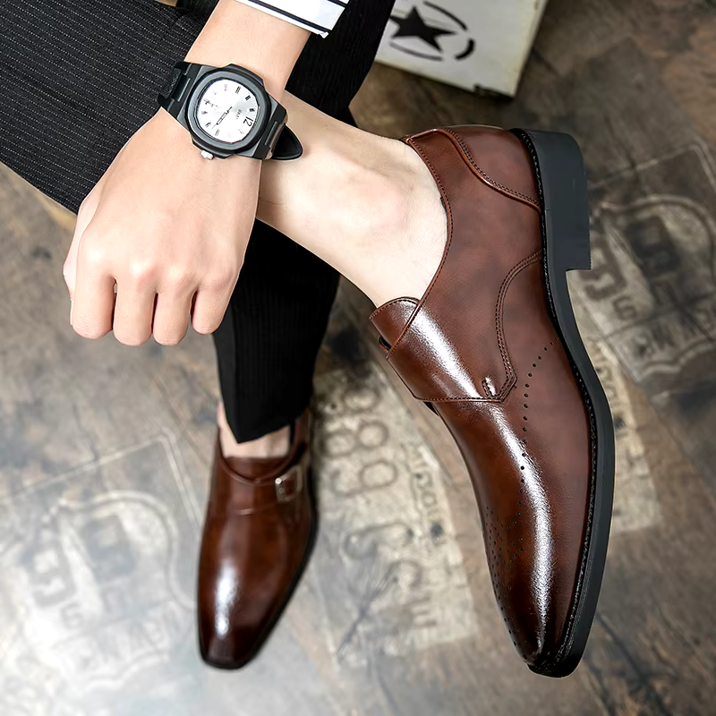 David | Elegant Dress Shoes with a Strap