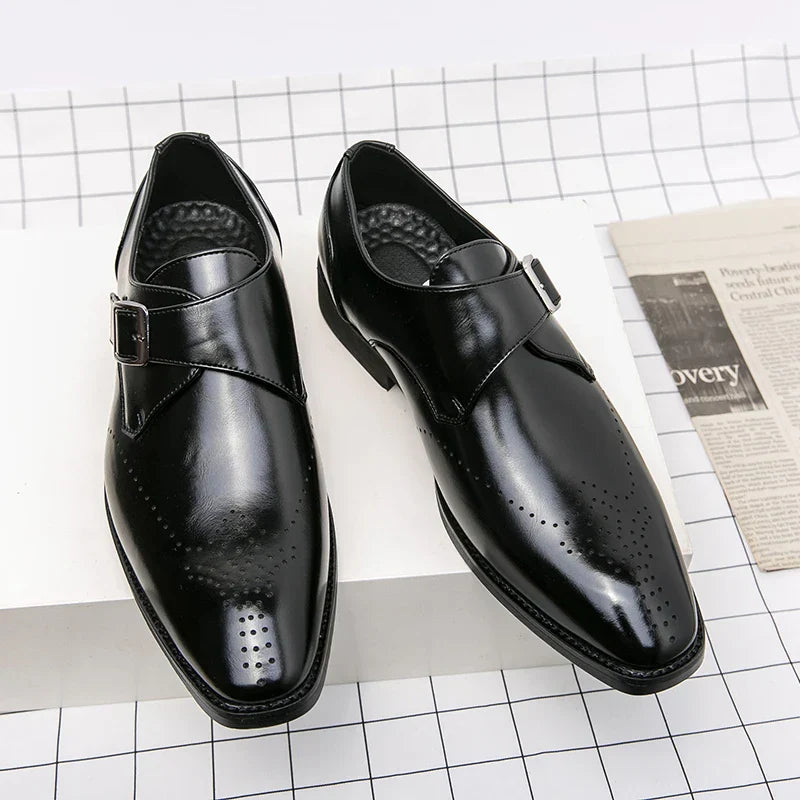 David | Elegant Dress Shoes with a Strap