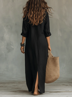 Soline | Relaxed V-Neck Maxi Dress