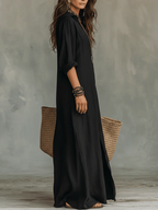 Soline | Relaxed V-Neck Maxi Dress