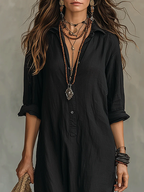 Soline | Relaxed V-Neck Maxi Dress