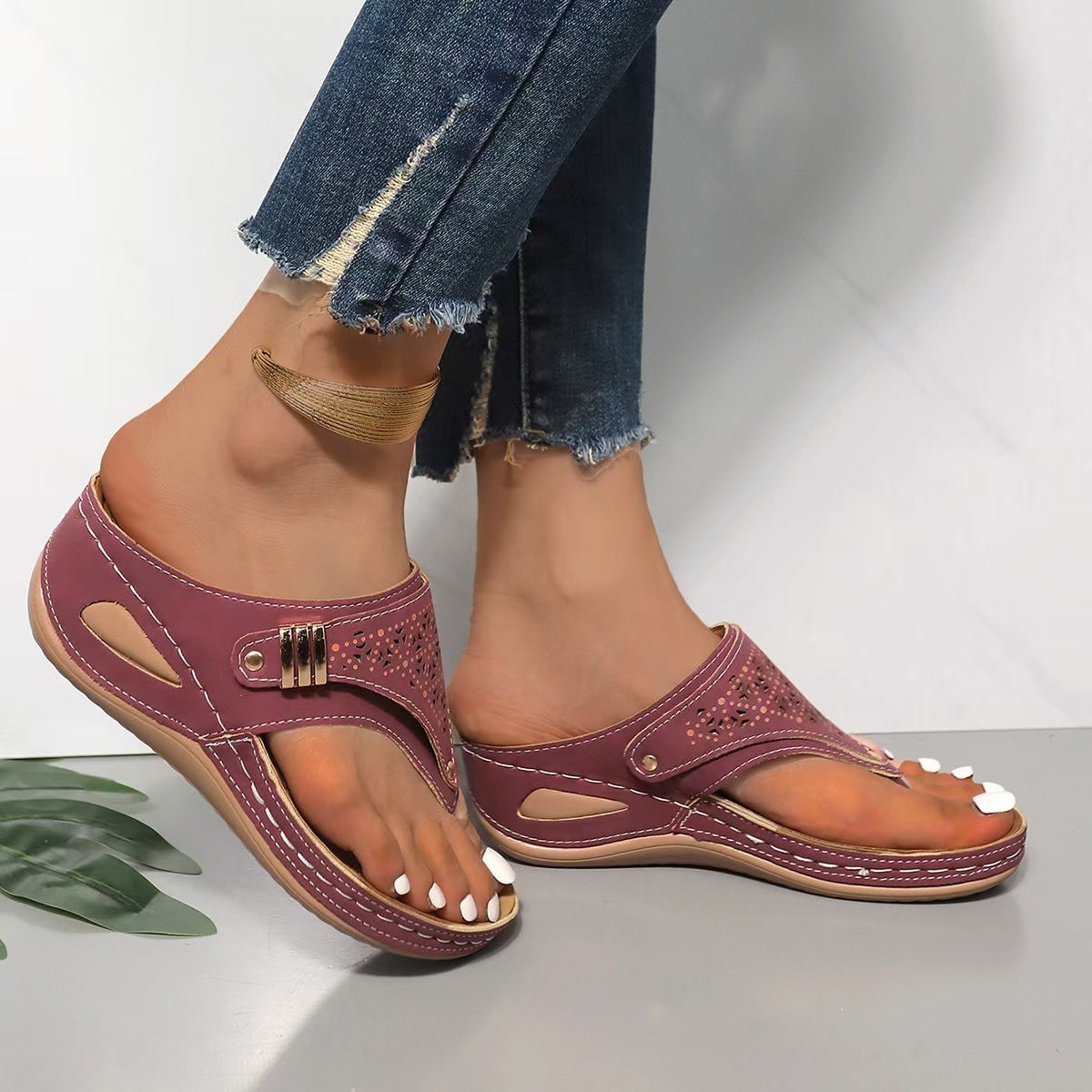 Elena | Cushioned Support Wedge Sandals