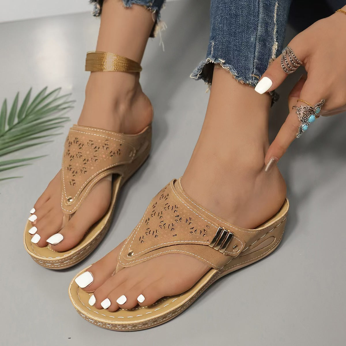 Elena | Cushioned Support Wedge Sandals