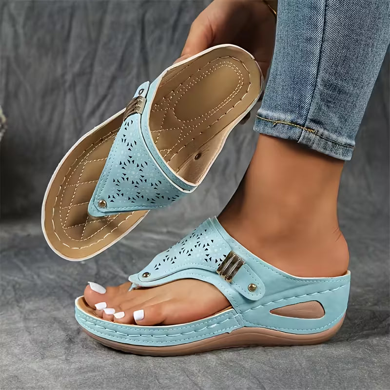 Elena | Cushioned Support Wedge Sandals