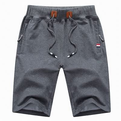 Dark grey cotton-blend shorts