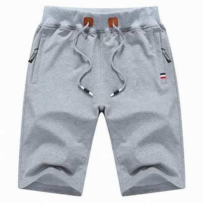 Light grey cotton-blend shorts