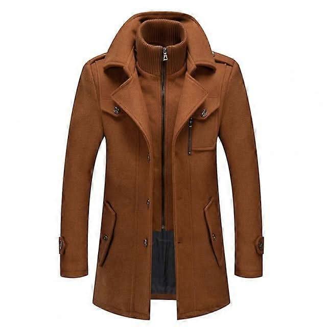 Brown wool-blend tailored jacket