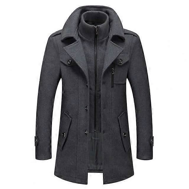 Grey wool-blend tailored jacket