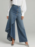 The Evelina™ | Wrap-Front Wide-Leg Jeans