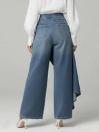 The Evelina™ | Wrap-Front Wide-Leg Jeans