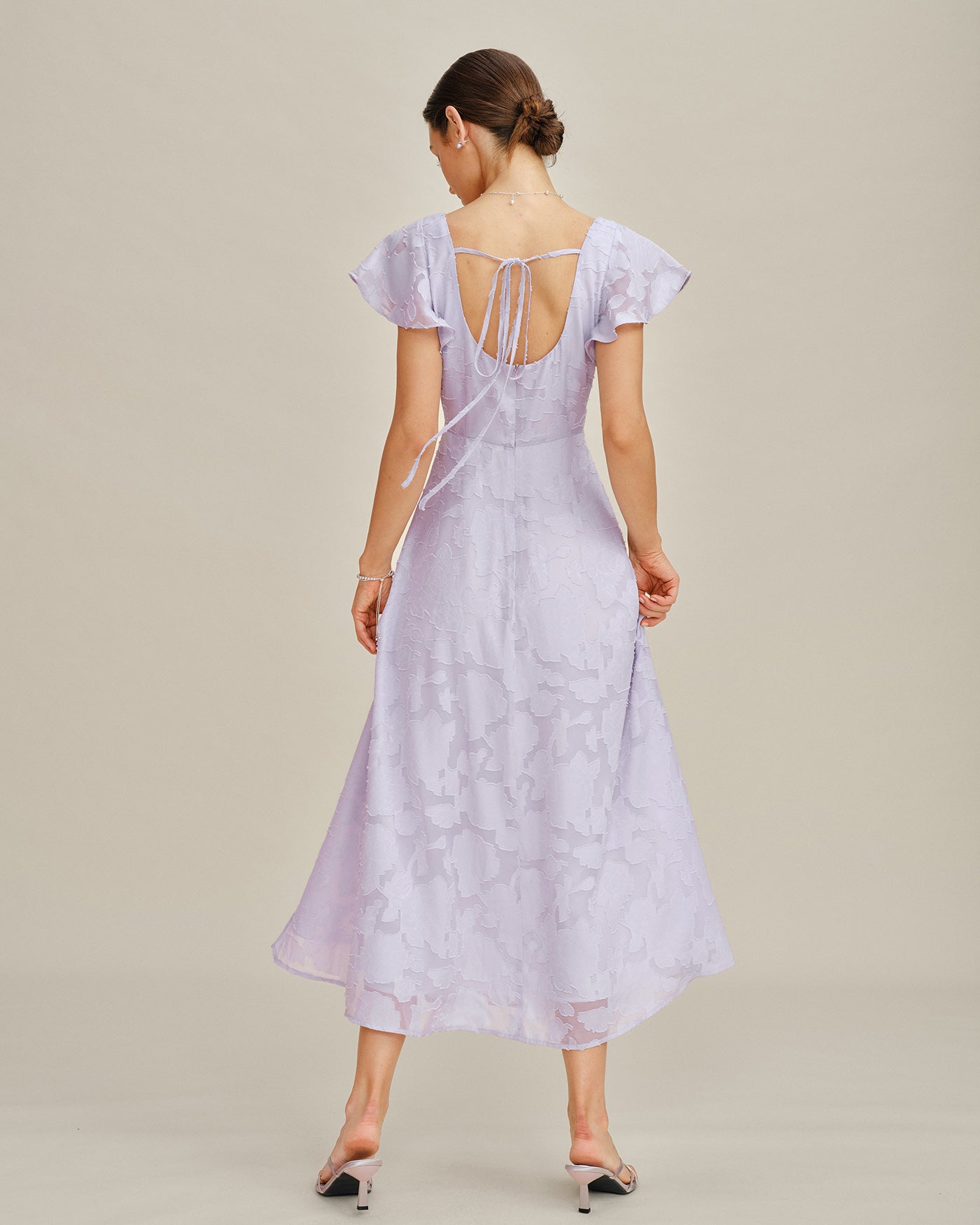 Floral Square Neck Occasion Dress